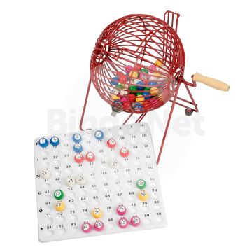 Bingocage Ø23cm, incl. 22mm balls + board, 1 set